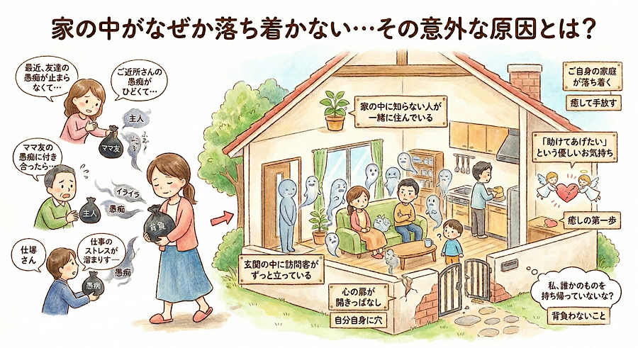 家の中が落ち着かない…それは人のエネルギーを持ち込んでいるサインかもしれません