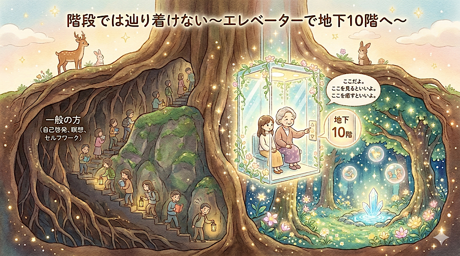 階段では辿り着けない〜エレベーターで地下10階へ〜