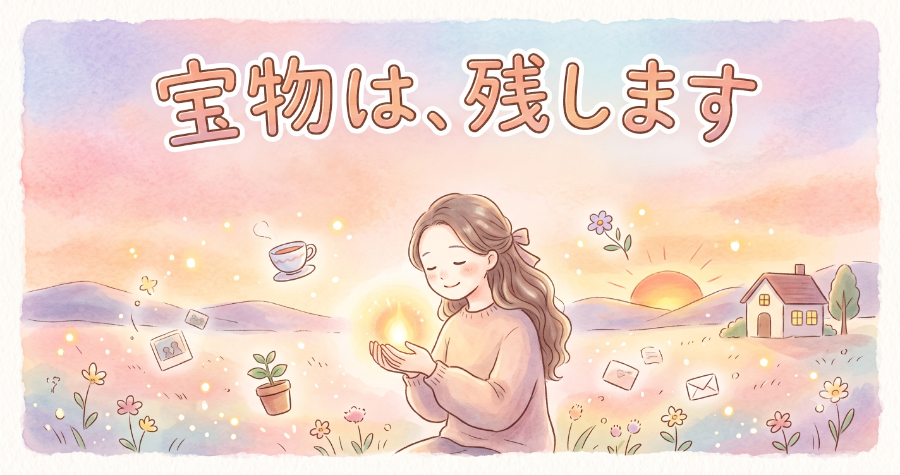 宝物は、残します